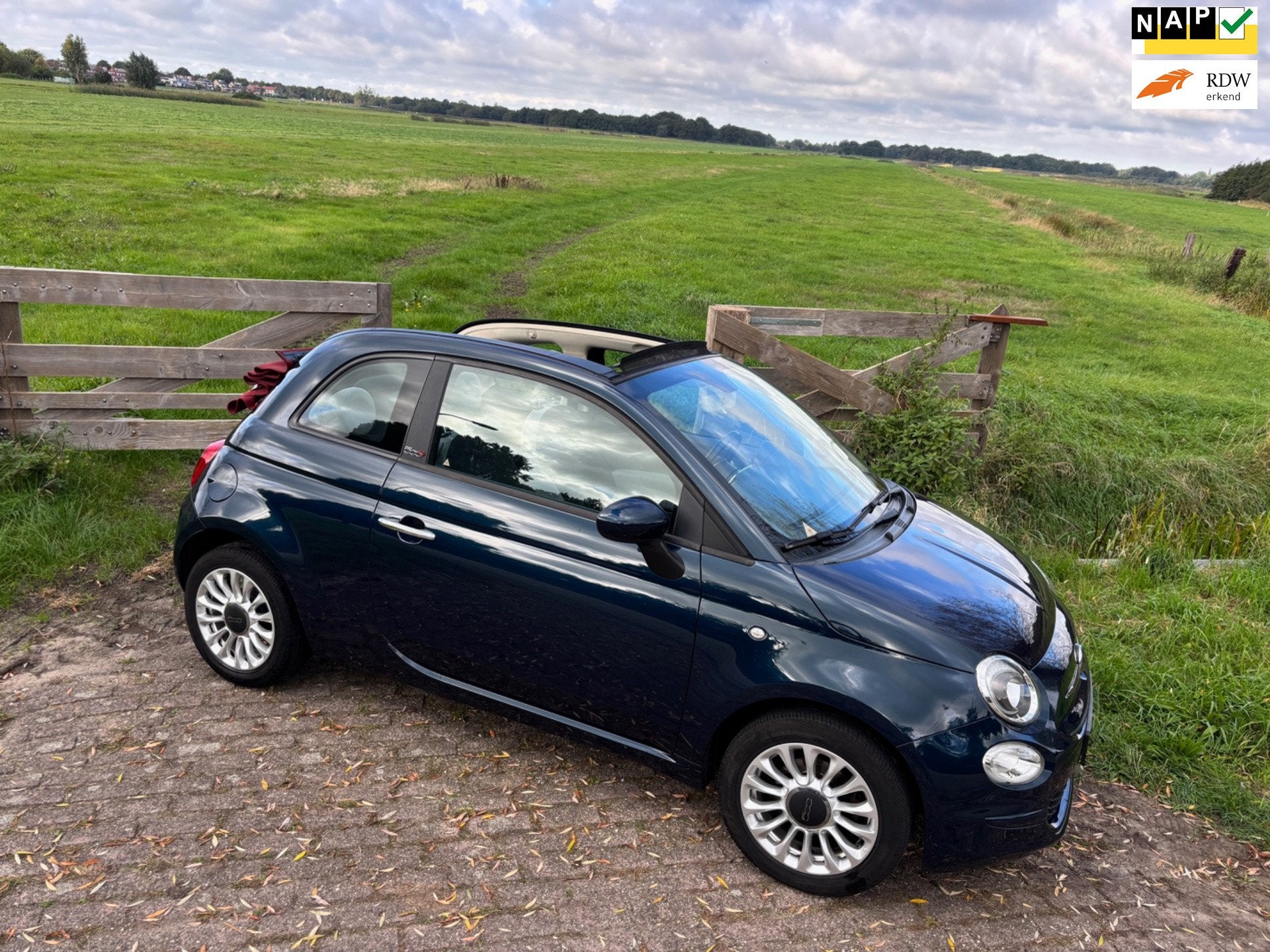 Fiat 500 C 1.2 Popstar, Lage KM Stand!, Auto's, Voorwielaandrijving, Gebruikt, 4 cilinders, Cabriolet