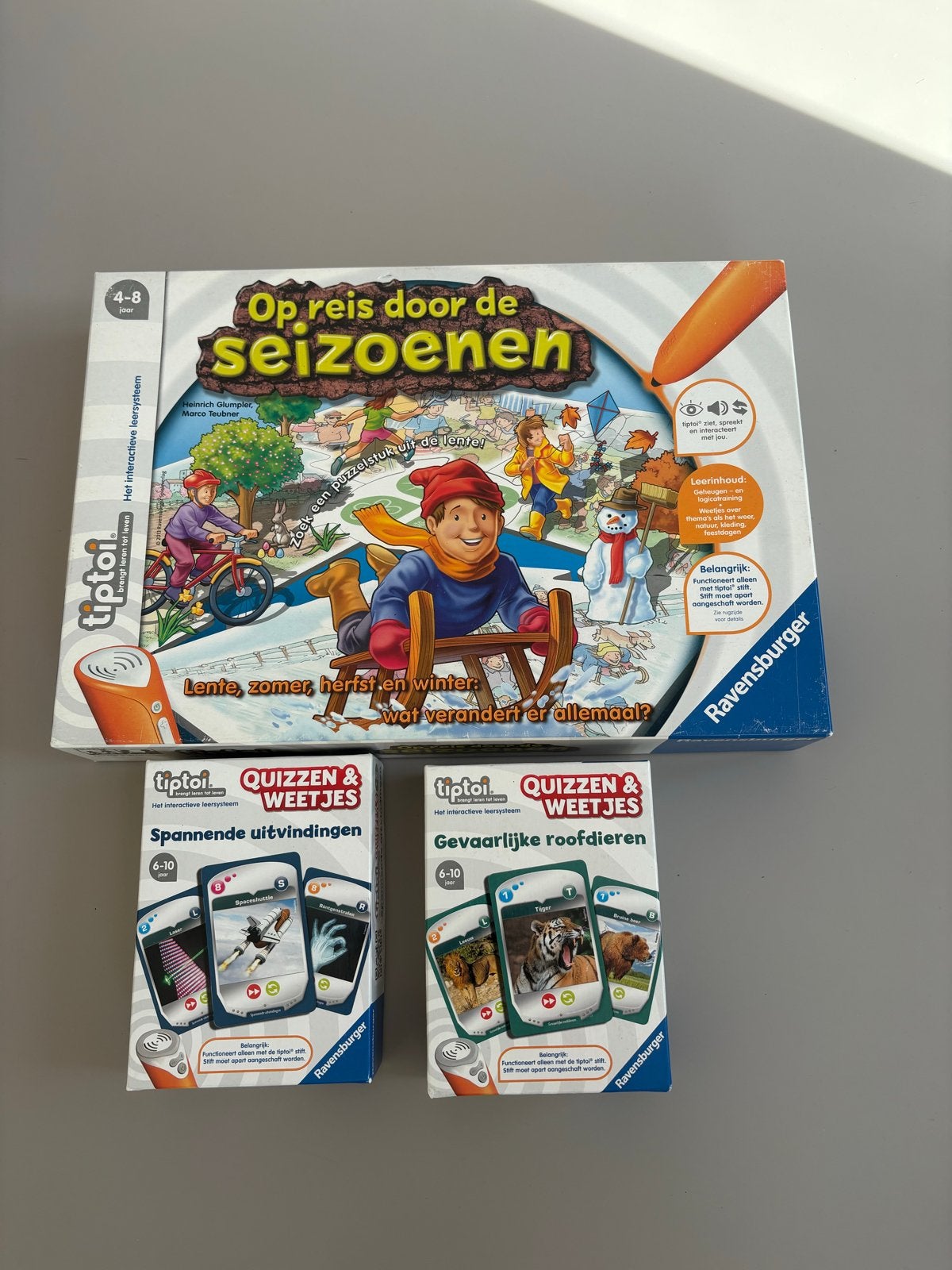 Tiptoi: Op reis door de seizoenen + 2 Quizz & Weetjes, Ophalen of Verzenden, Zo goed als nieuw, Ontdekken