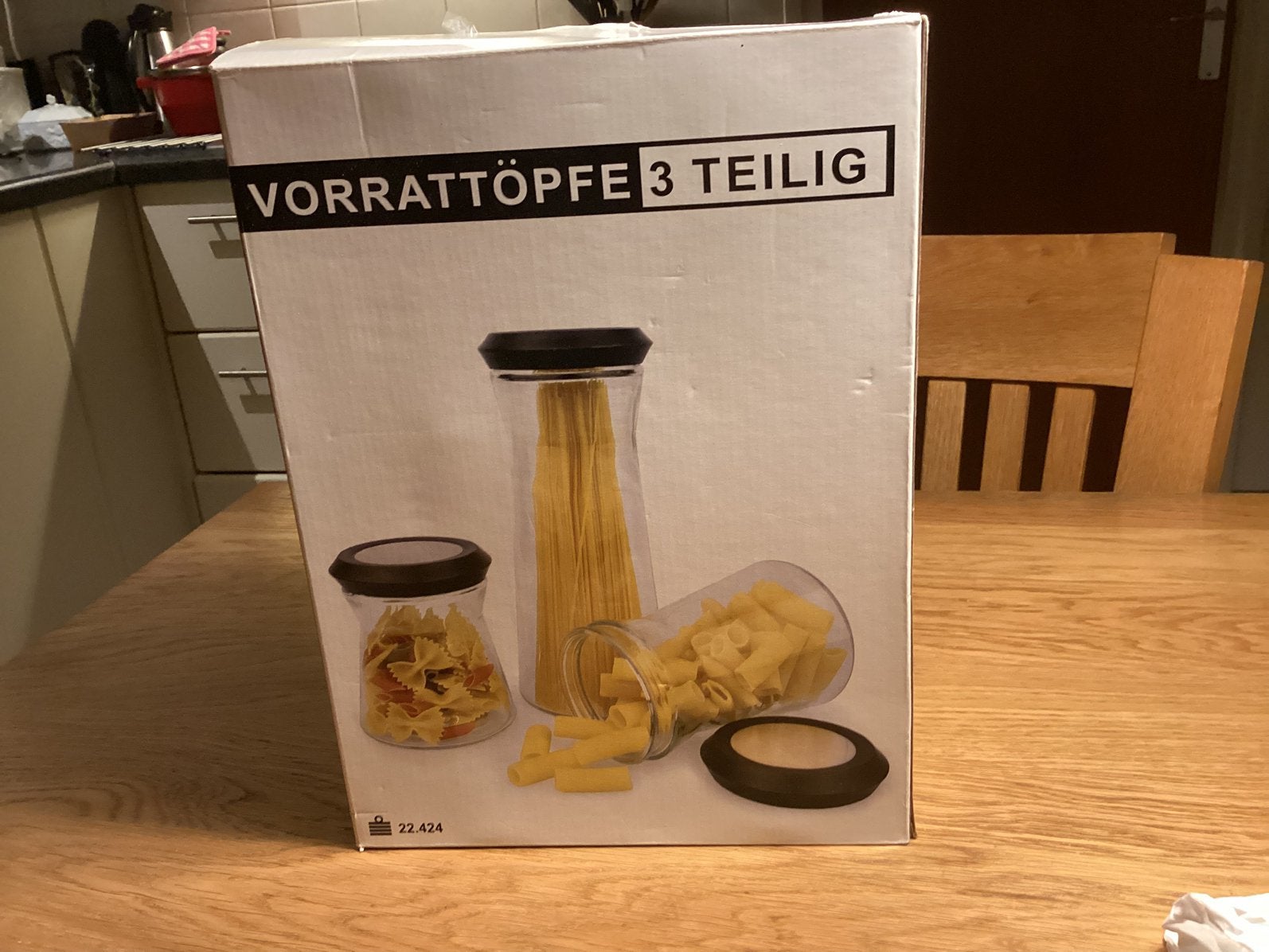 3 voorraadpotten van glas NIEUW, Ophalen of Verzenden, Nieuw