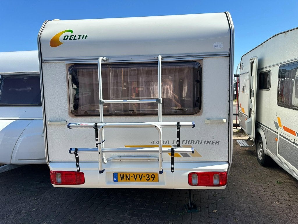 Delta Euroliner 4400 LB mover tent top staat, Caravans en Kamperen, Caravans, Schokbreker, Bedrijf, Treinzit, 750 - 1000 kg