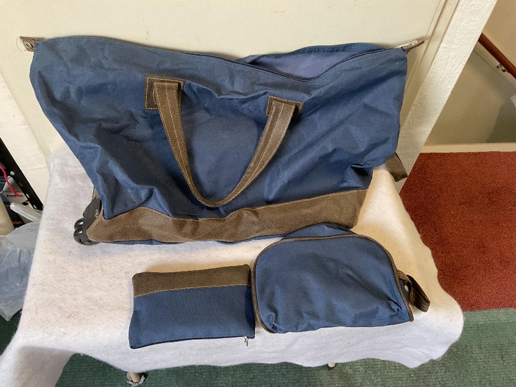 Handige boodschappen tas met 2 wieltjes, Wieltjes, 40 tot 60 cm, 20 tot 30 cm, Blauw