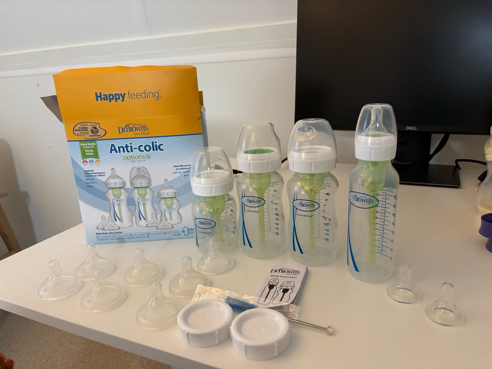 Dr. Brown's flessenset + papfles, Ophalen, Gebruikt, Dr. Brown's, Babyfles