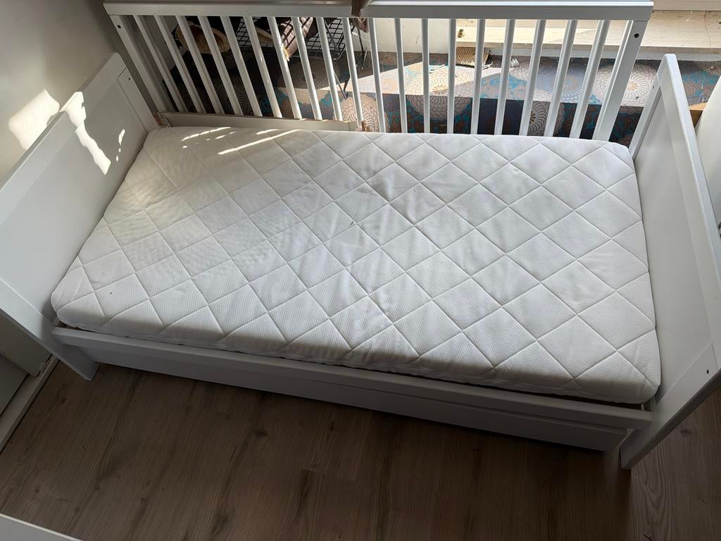 EVOLUTIF 3-in-1 Meegroeibed Aurore incl. matras en lade, Ophalen, 70 tot 85 cm, 140 tot 160 cm, Zo goed als nieuw