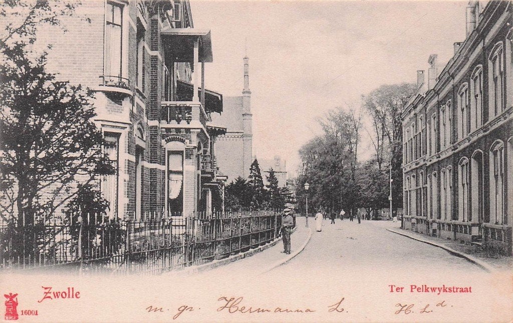 Zwolle - Ter Pelkwijkstraat (gel. 1906), Ophalen of Verzenden, Voor 1920, Gelopen, Overijssel