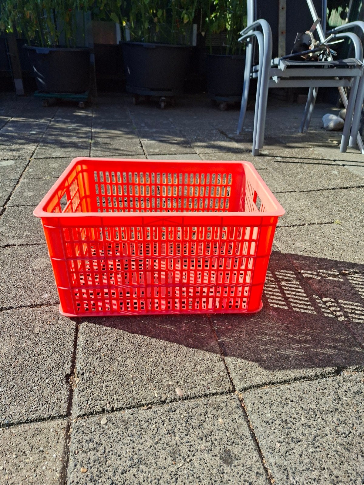 Roze krat voor diverse doeleinden, b.v. fiets, Fietsen en Brommers, Fietsaccessoires | Fietsmanden, Ophalen, Gebruikt, Overige typen