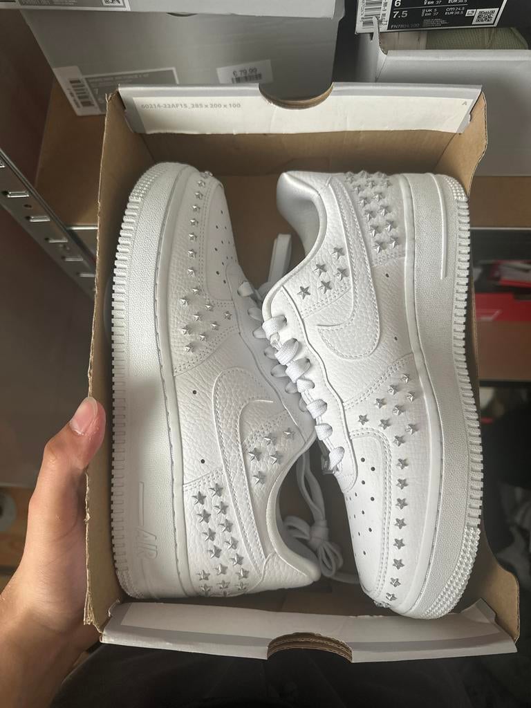 Nike Air Force 1 '07 XX Dames Sneakers Wit Sterren Maat 38.5, Wit, Nieuw, Ophalen of Verzenden, Sneakers of Gympen