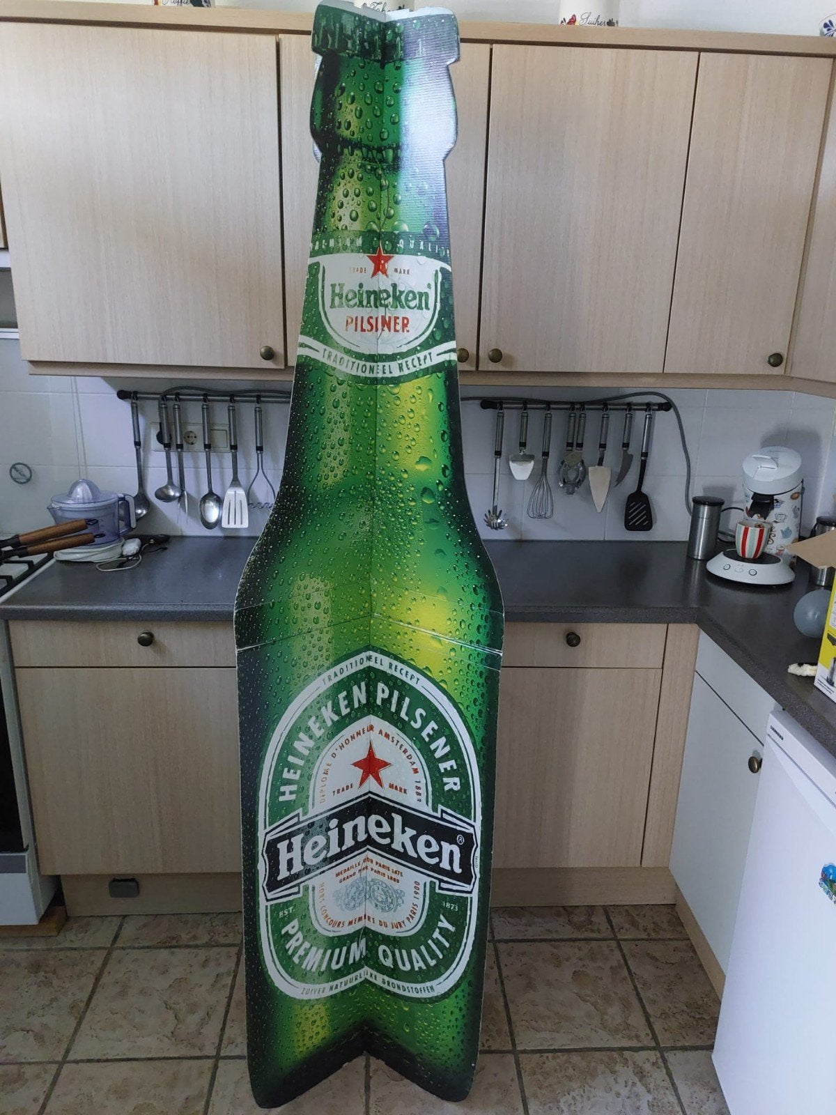 Grote Kartonnen Heineken bier fles, Ophalen, Flesje(s), Heineken