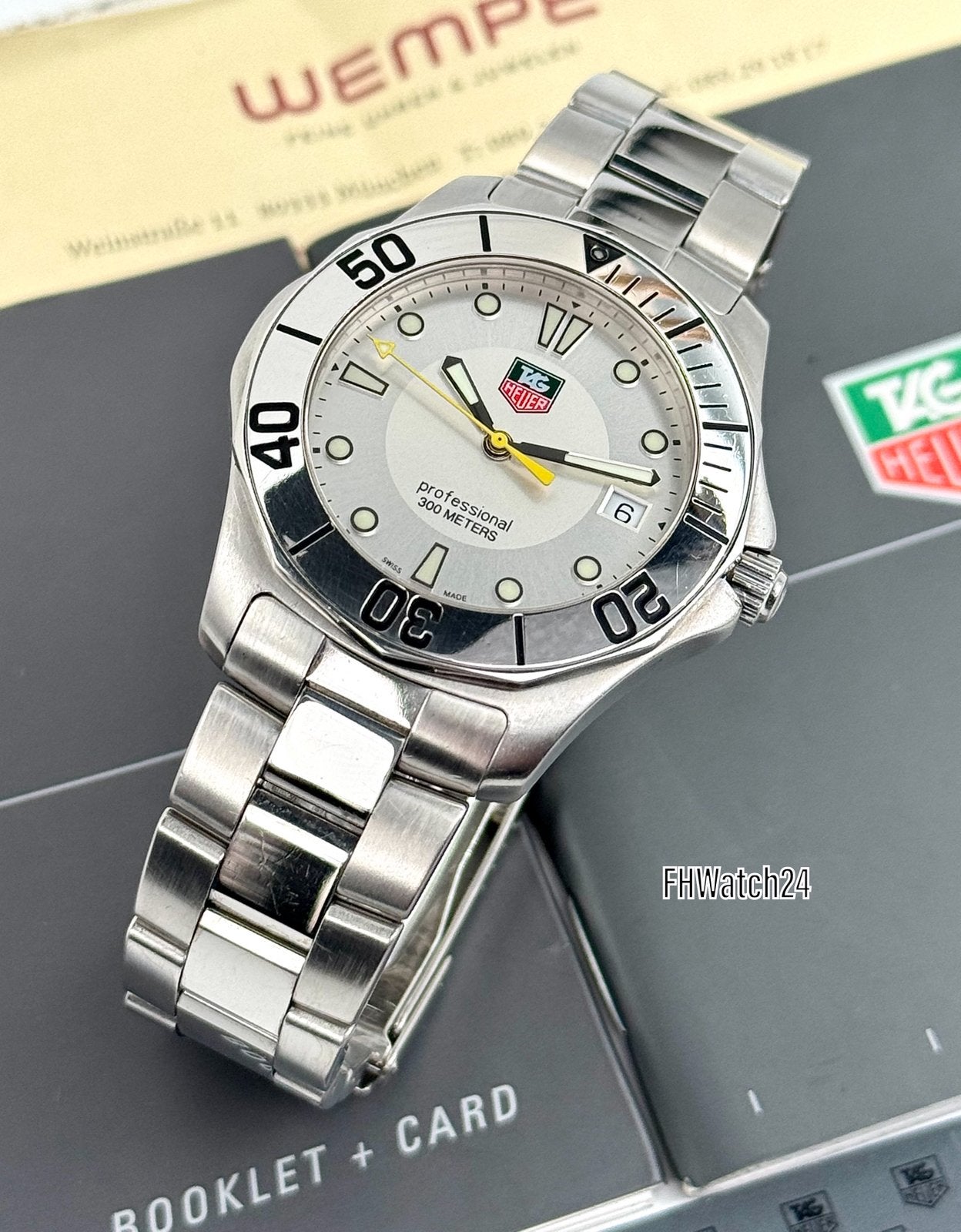 TAG Heuer Aquaracer WAB1111. Full set + aankoopbon 2004 !, Sieraden, Tassen en Uiterlijk, Horloges | Heren, Staal, TAG Heuer, Gebruikt