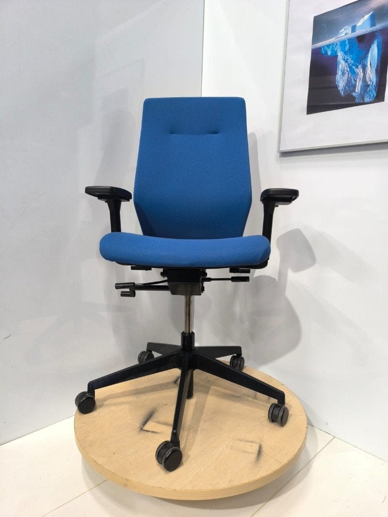 König&Neurath Bureaustoel - blauw – ergonomisch,  2st, Gebruikt, Blauw, Ophalen of Verzenden, Bureaustoel