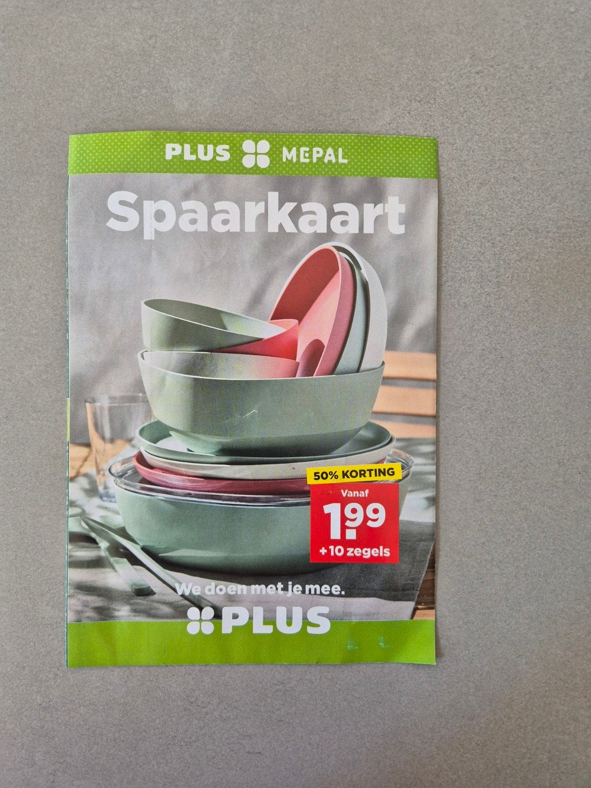 2 volle spaarkaarten voor Mepal buitenservies aktie Plus, Ophalen of Verzenden, Winkel, Super of Benzinepomp, Volle spaarkaart