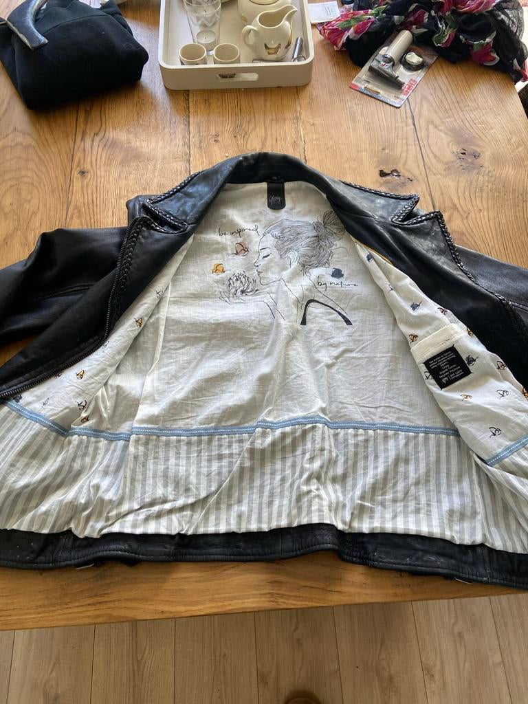 Nieuw Zwart leren dames jack van Gipsy, Ophalen, Nieuw, Maat 42/44 (L), Zwart