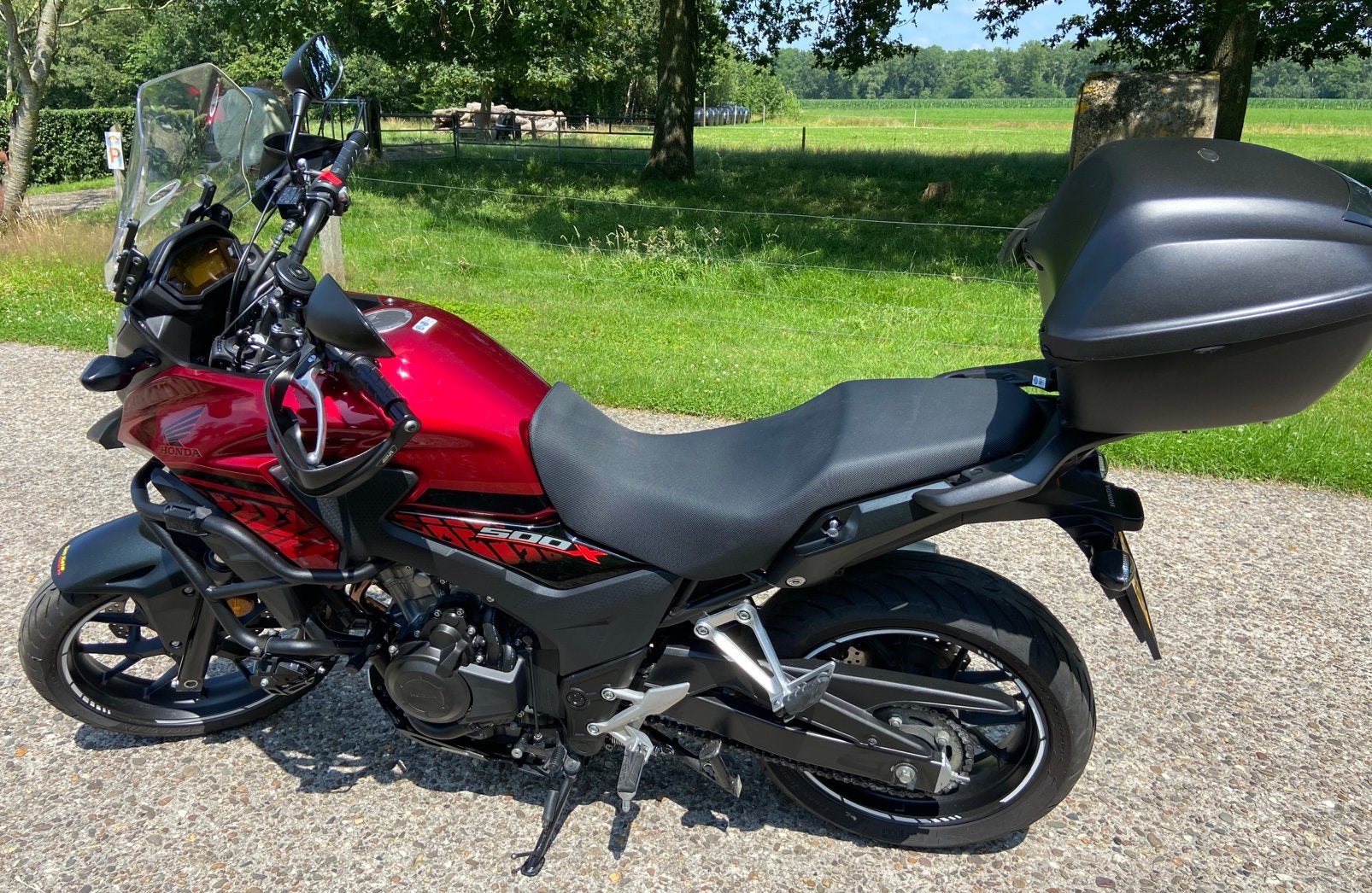 Zeer nette rode Honda CB 500 X  (A2),  verlaagd, Motoren, Motoren | Honda, Occasion, Particulier, Toermotor, Minimaal motorrijbewijs A2