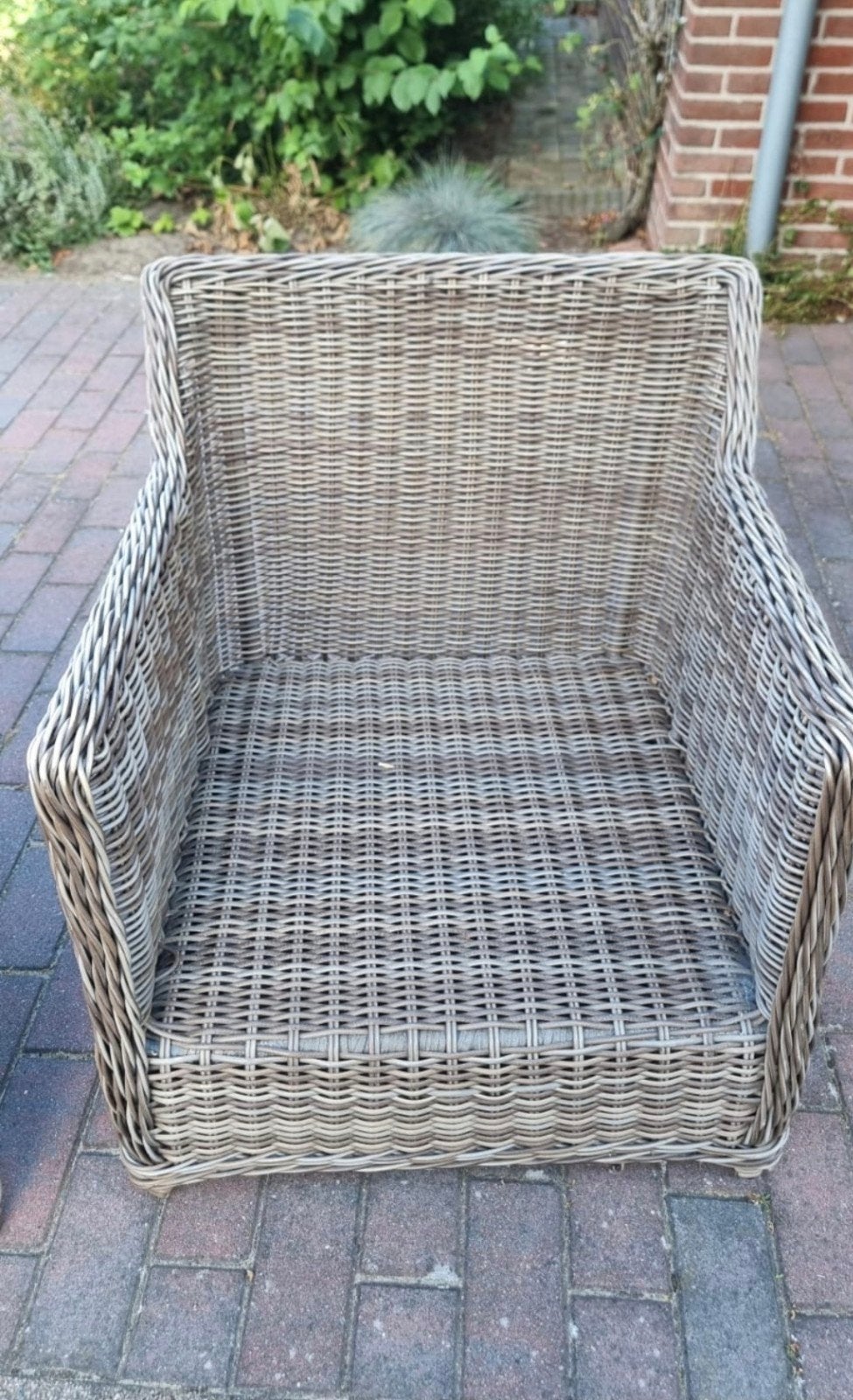 Twee Wicker Lounge Stoelen - Zonder Kussens, Tuin en Terras, Tuinsets en Loungesets, Gebruikt, Loungeset, Wicker, Stoel