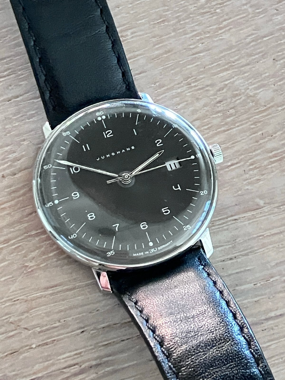 Junghans Max Bill horloge 041/4462.00 - met box/aankoopnota, Overige merken, Staal, Polshorloge, Ophalen of Verzenden
