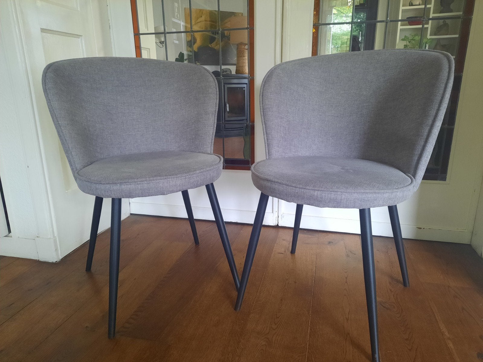 Eetkamerstoelen Risskov Jysk, Ophalen of Verzenden, Grijs, Twee