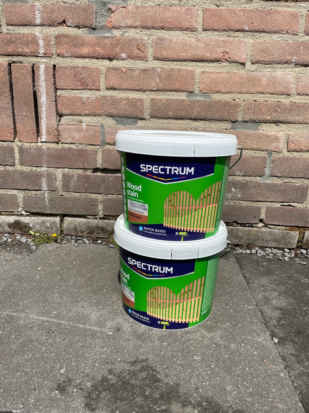 Spectrum Houtbeits Watergedragen Donkerbruin 2.5L nog 1, Ophalen, Bruin, Nieuw, Beits