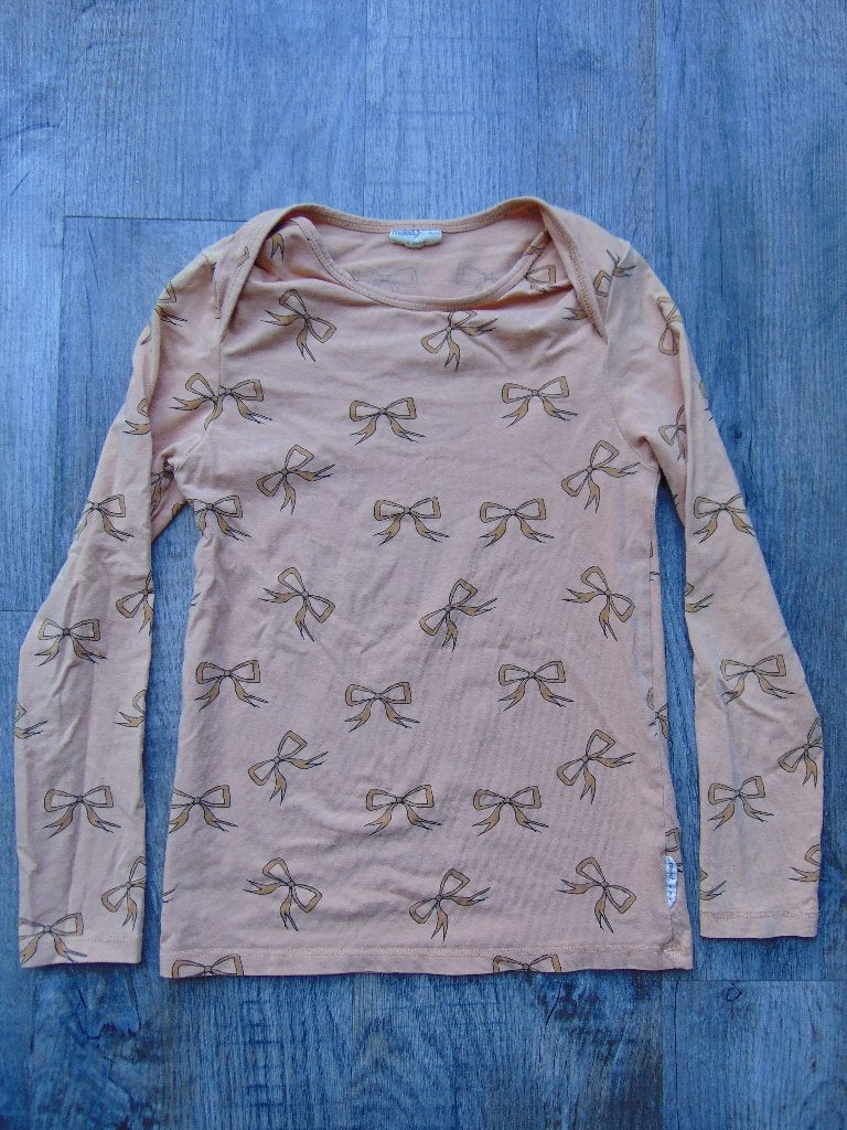 Maed for mini longsleeve strikjes maat 128 T-shirt lang mouw, Ophalen of Verzenden, Zo goed als nieuw, Shirt of Longsleeve, Maed for mini
