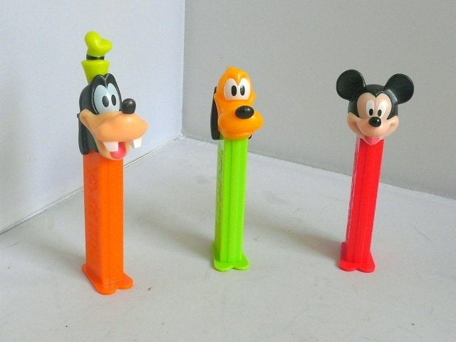 Pez snoepautomaatjes # Mickey , Pluto.en Goofy, Verzamelen, Ophalen of Verzenden, Mickey Mouse, Zo goed als nieuw, Beeldje of Figuurtje