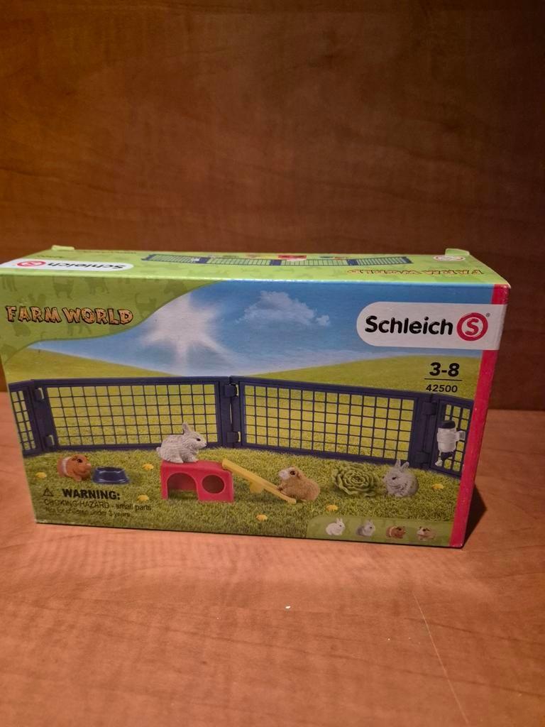 Schleich Farm World Konijnenhok met Konijnen en Cavia's, Ophalen of Verzenden