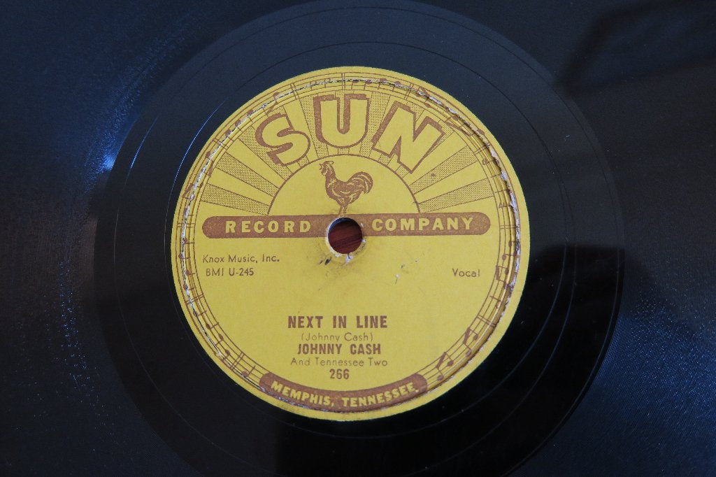 Johnny Cash Next in line 78rpm 78 toeren rock-ola seeburg, Gebruikt, 10 inch, Ophalen of Verzenden, Overige typen