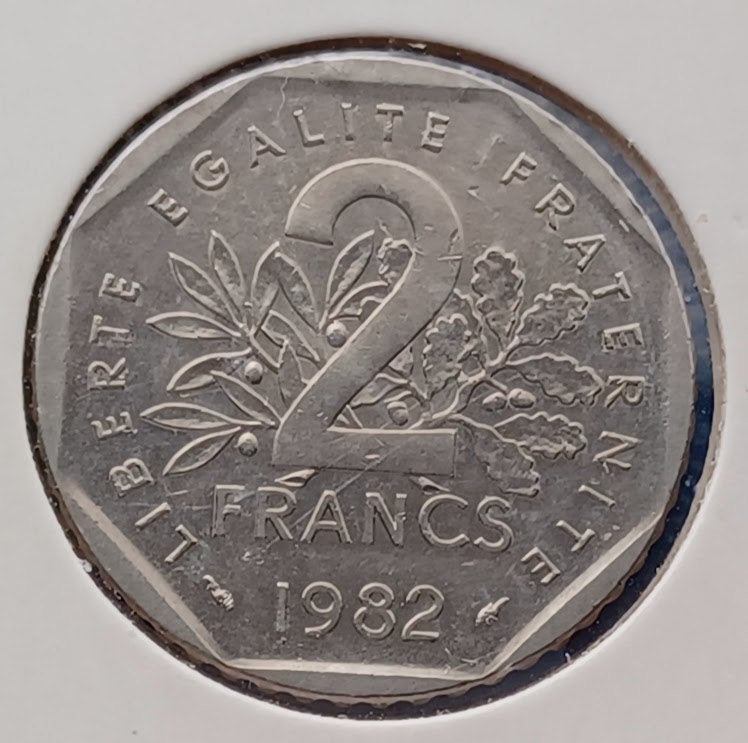 Frankrijk 2 francs - 1982 UNC, Ophalen of Verzenden, Frankrijk, Losse munt