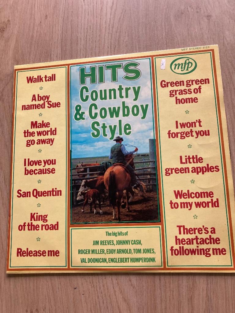 LP Hits Country & Cowboy Style, Ophalen of Verzenden, Gebruikt, Overige formaten