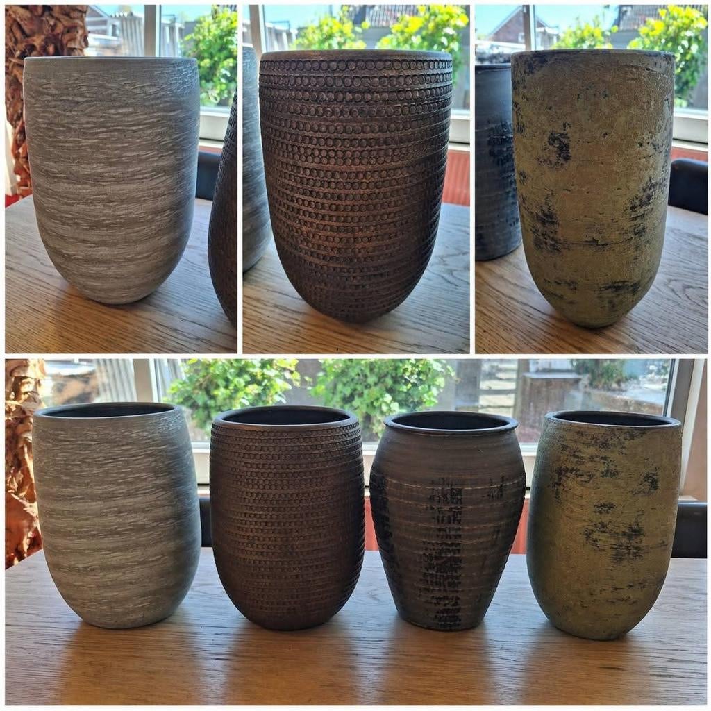 Vazen van hs potterie meerdere kleuren  " sale ", Tuin en Terras, Ophalen, Rond, Aardewerk, Binnen