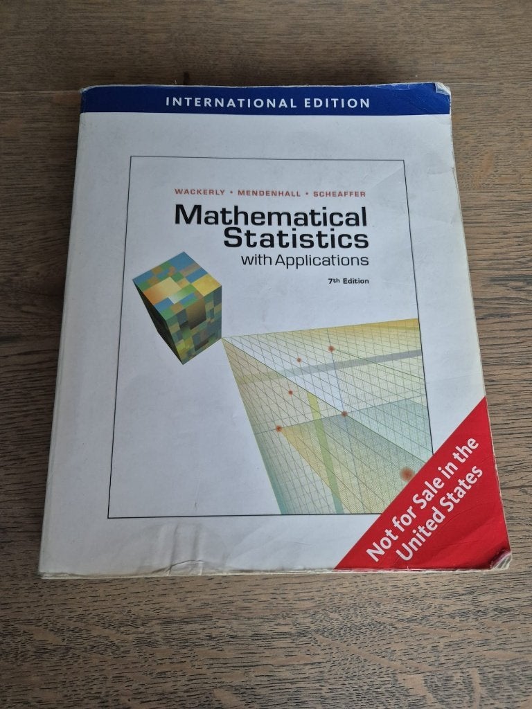 Mathematical Statistics with Applications 7th Edition, Ophalen of Verzenden, Beta, Gelezen, WO