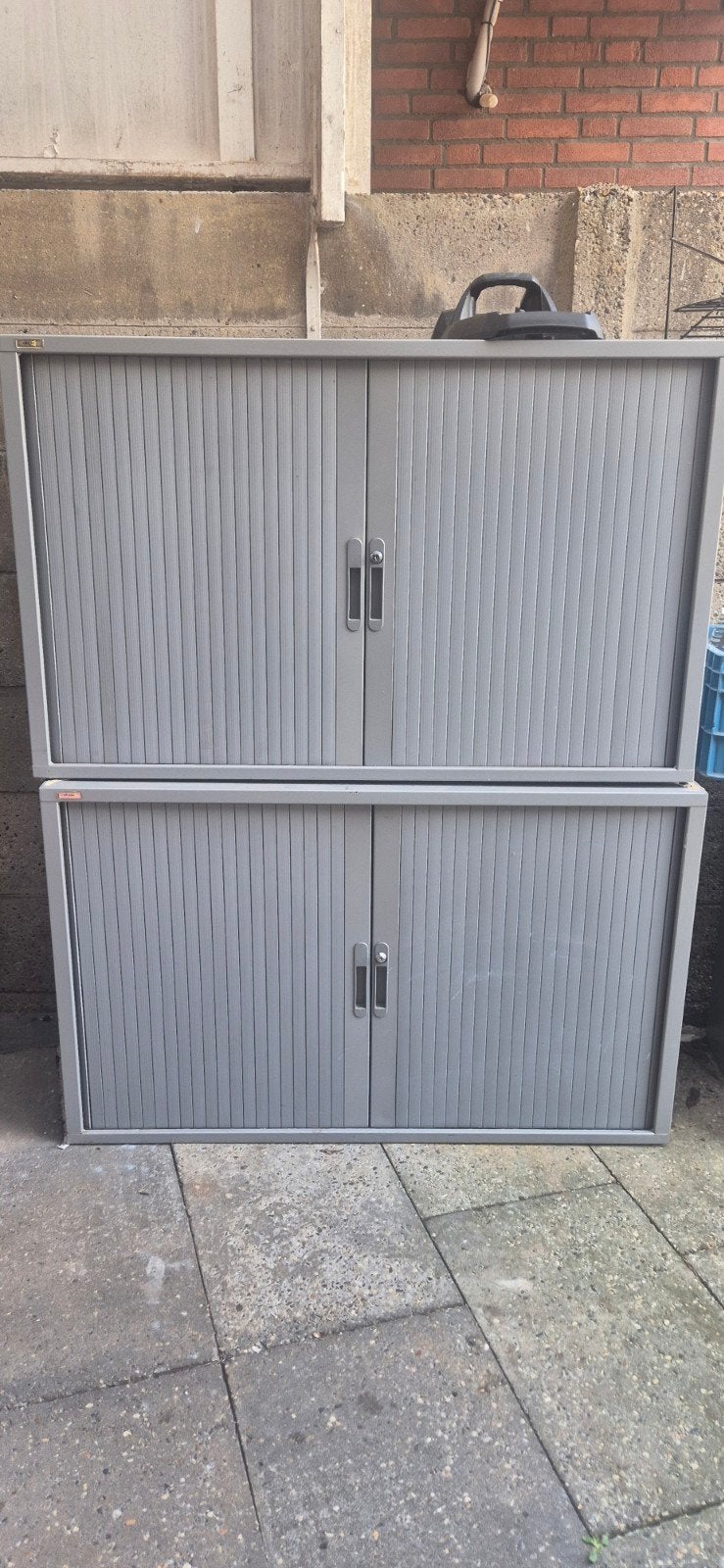 3 kleine archiefkasten met lamellen deuren, Ophalen, Gebruikt, 50 tot 100 cm, Met slot