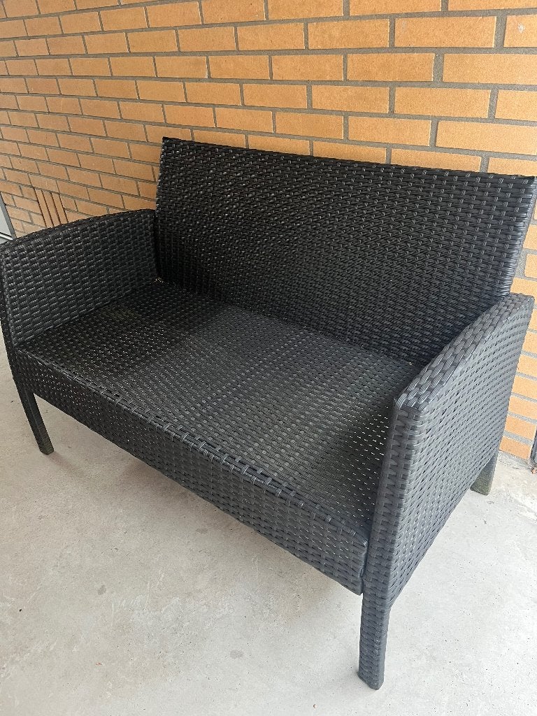 Mooie compacte 4-zits loungeset te koop!, Ophalen, 4 zitplaatsen, Kunststof, Bank
