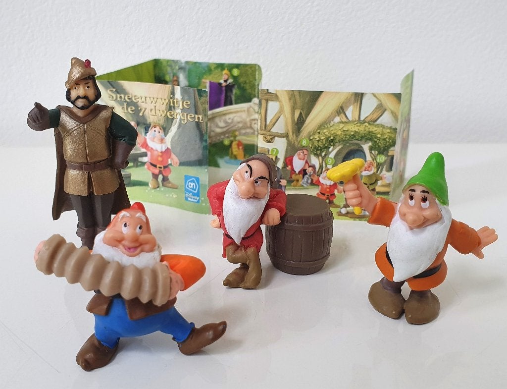 Sneeuwwitje & de 7 dwergen figuurtjes van AH: actie uit 2009, Albert Heijn, Verzenden