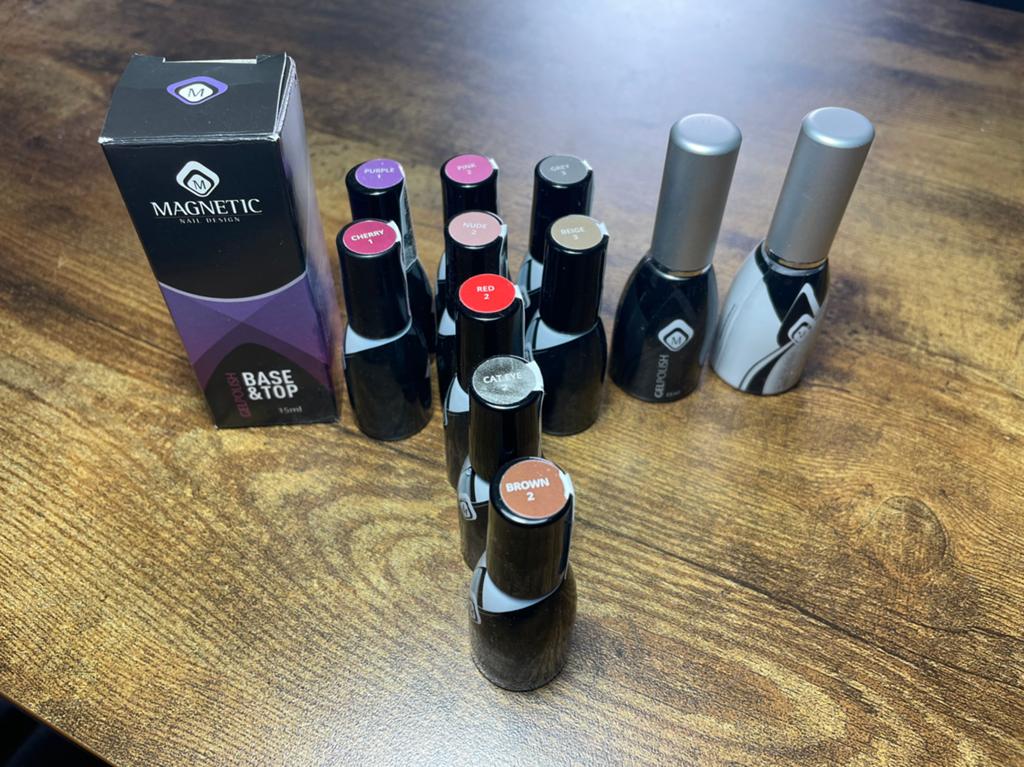 Magnetic Nail Polish Gel Set - Nieuw en Ongebruikt, Paars, Nieuw, Ophalen of Verzenden, Handen en Nagels