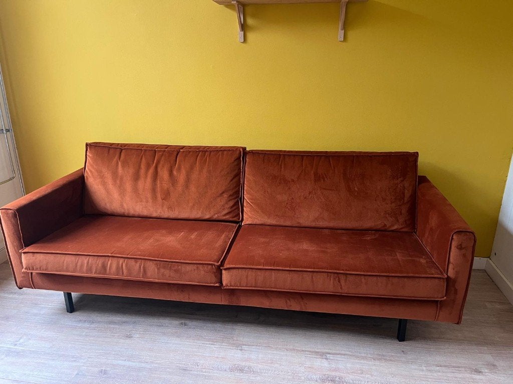 3-zits bank, Huis en Inrichting, Ophalen, Gebruikt, Modern, Velvet, Driepersoons