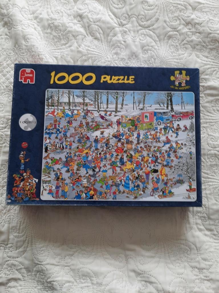 Jan van Haasteren puzzel 1000 st. "Op glad ijs", Ophalen of Verzenden