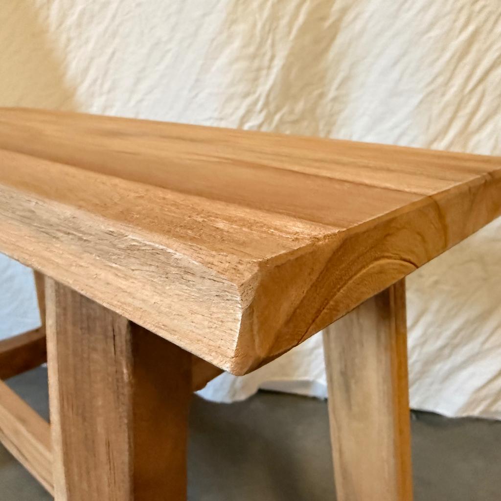 Bankje - Sidetable - massief Teak | Bij TTM Wonen, Huis en Inrichting, Krukjes, TTM Wonen, Meubels – (Perzische) Tapijten en Woonaccessoires