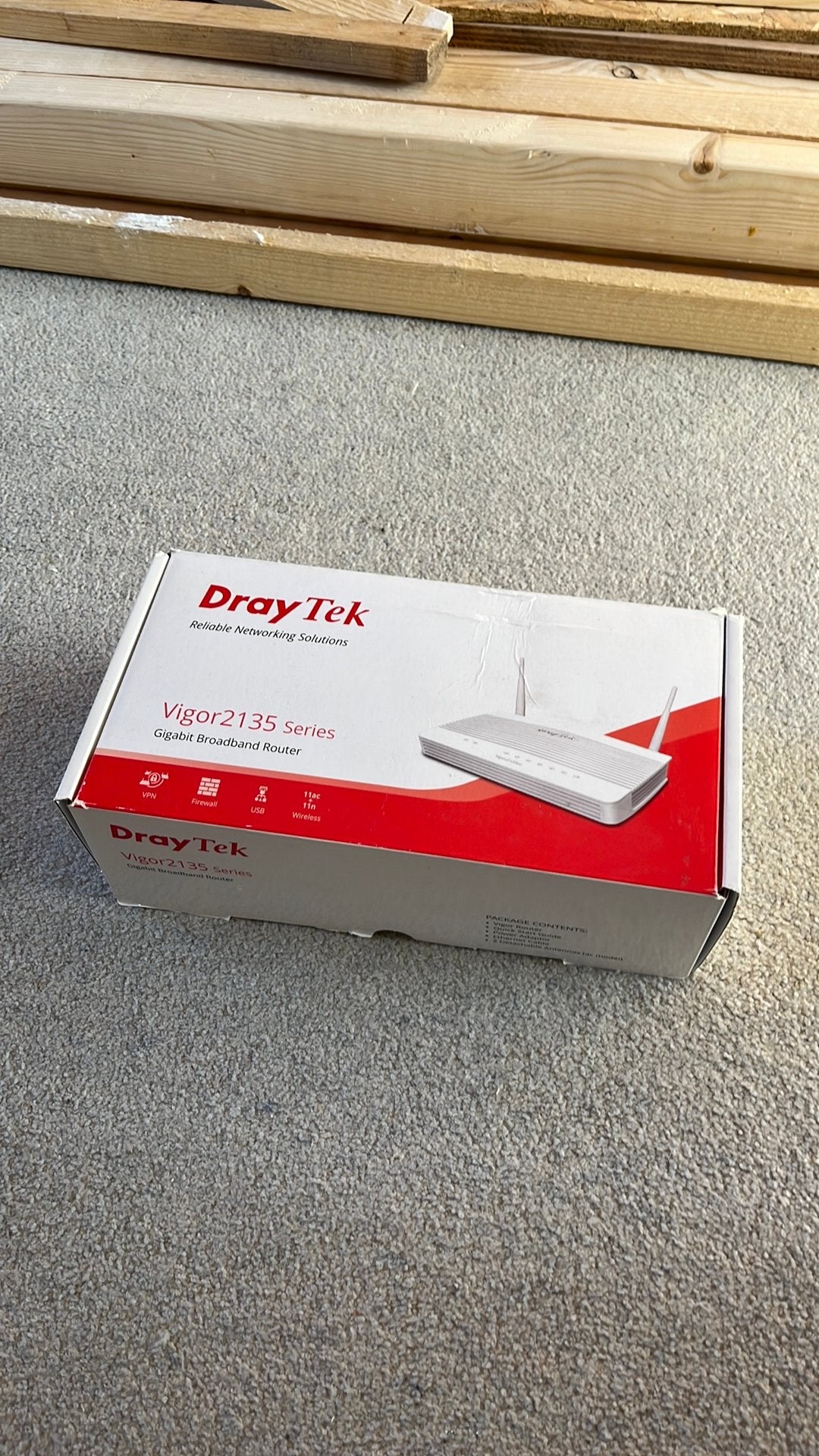 Nieuwe DrayTek router, Ophalen, Nieuw