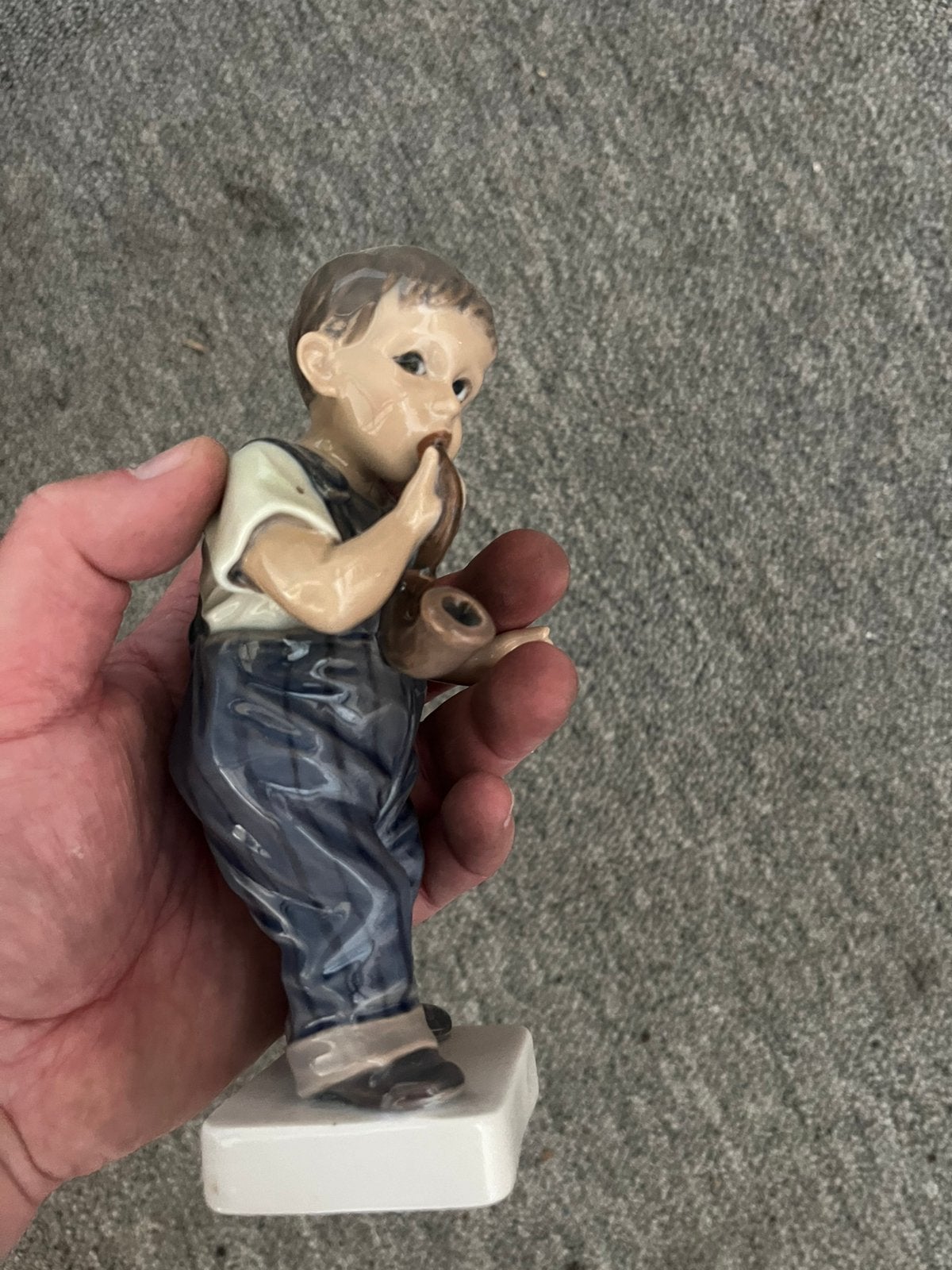 Deens porselein “Jongen met pijp” door Dahl Jensen (1027), Ophalen, Zo goed als nieuw, Mens