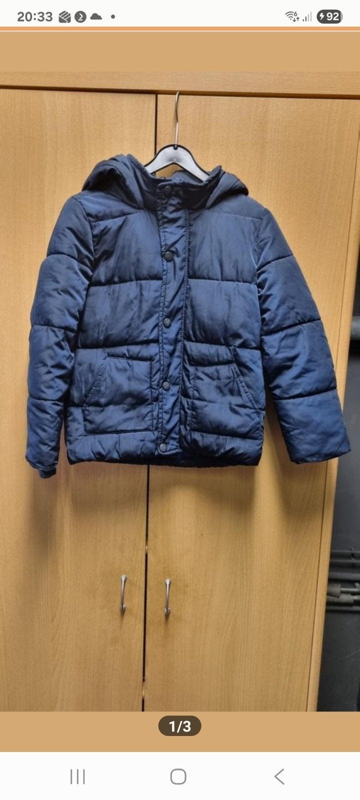 Noppies blauwe jas maat 116 met muts, Kinderen en Baby's, Gebruikt, Ophalen of Verzenden, Jongen, Noppies