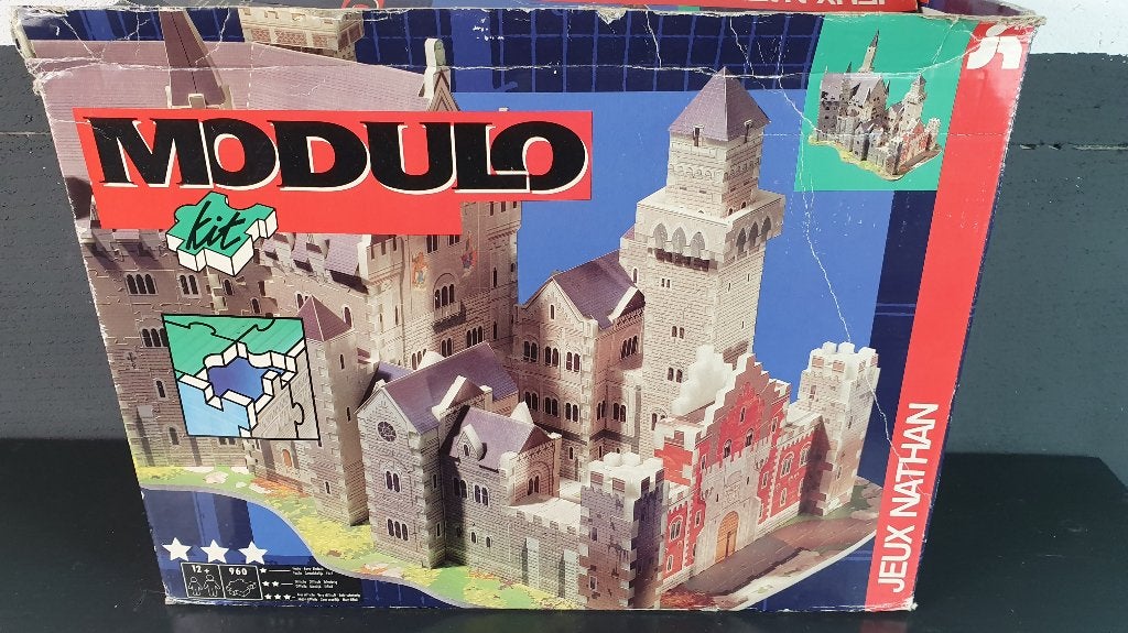 Modulo Jeux Nathan bouwdoos, kasteel, chateaux, retro. S26, Ophalen of Verzenden