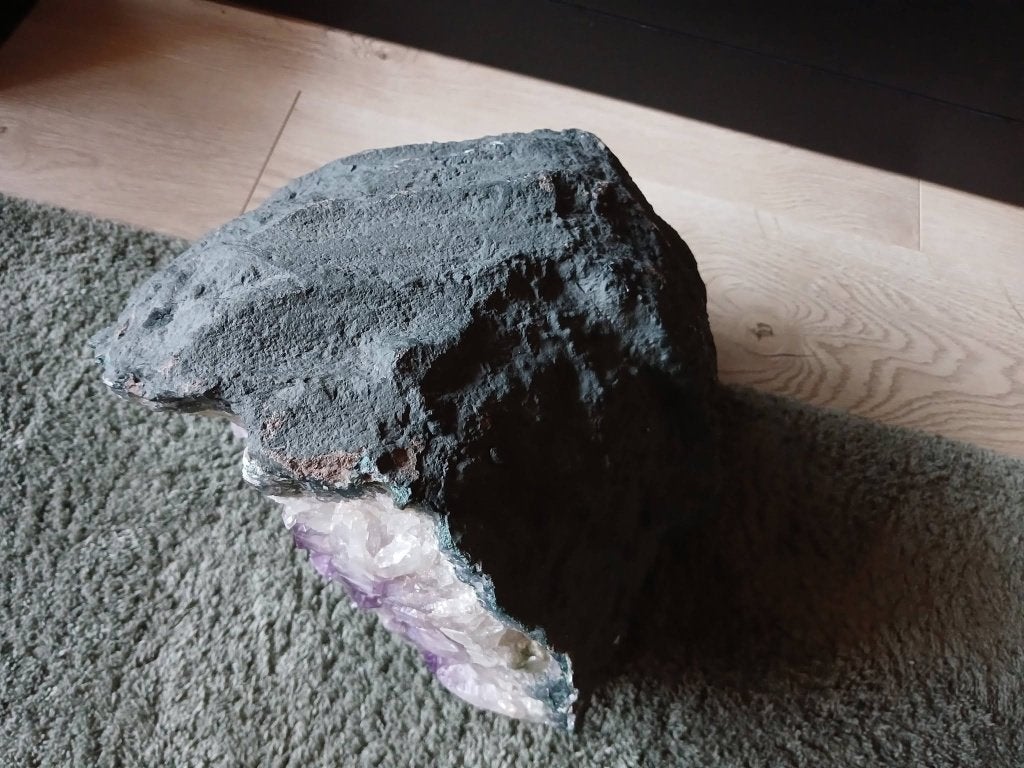 Originele grote ruwe Amethist bol - 18,2 kg, Ophalen, Mineraal