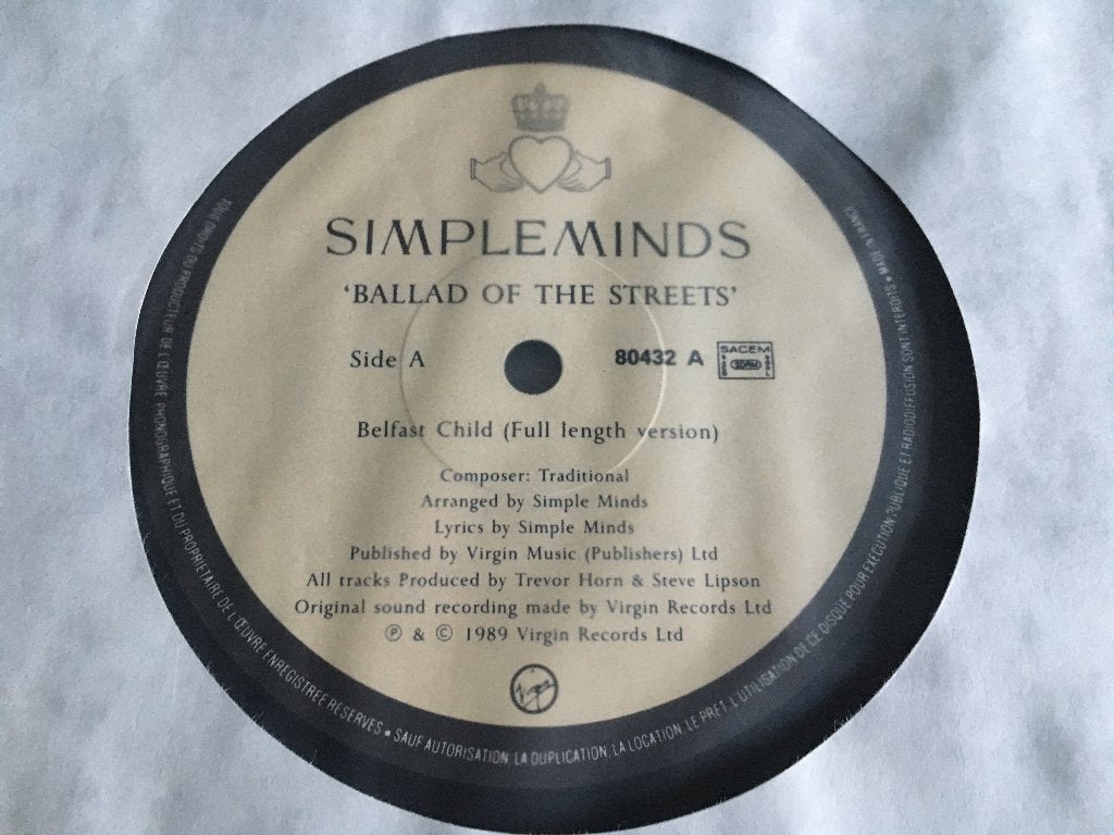 Vinyl Maxisingle Simple Minds Ballad Of The Streets EP FRA, Gebruikt, Pop, Ophalen of Verzenden, EP