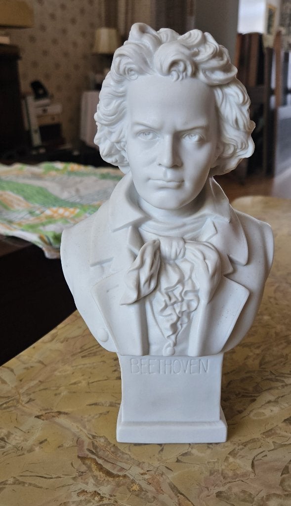 Een vintage piano beeldje van Beethoven, Verzamelen, Ophalen, Gebruikt, Mens