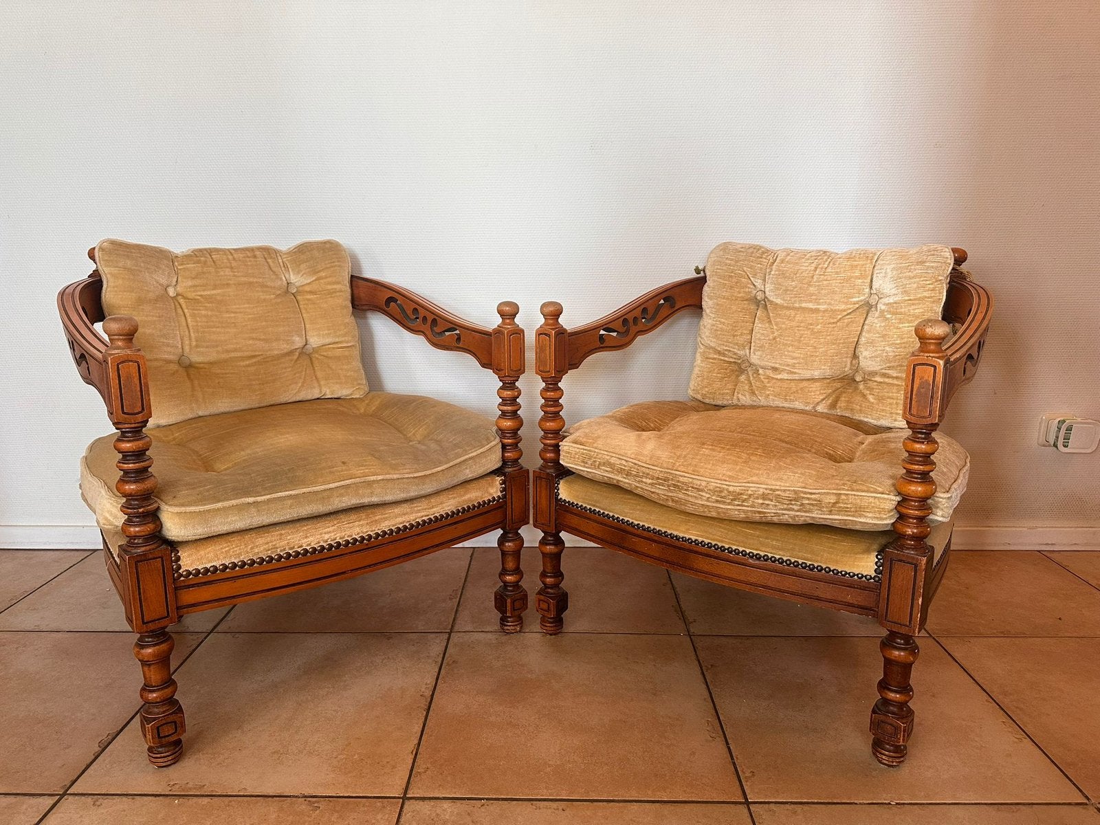 2 x Giorgetti Fauteuil Vintage Italiaans design, Ophalen