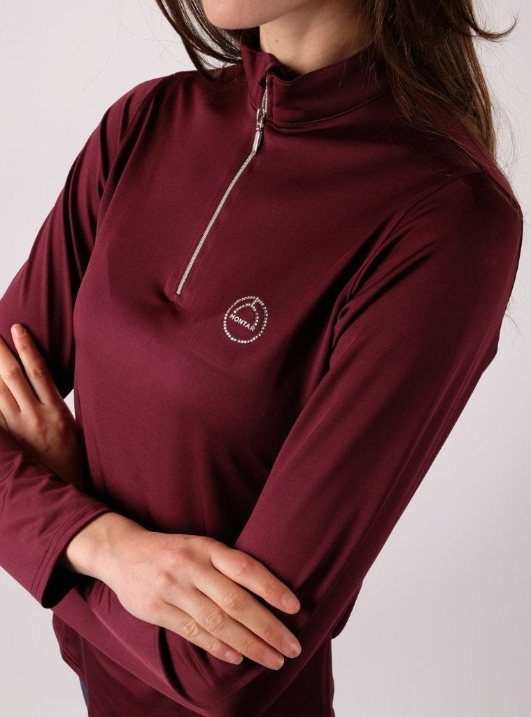 Montar Everly Longsleeve, Plum, maat L en XL, Dressuur, Nieuw, Ophalen of Verzenden, Dames