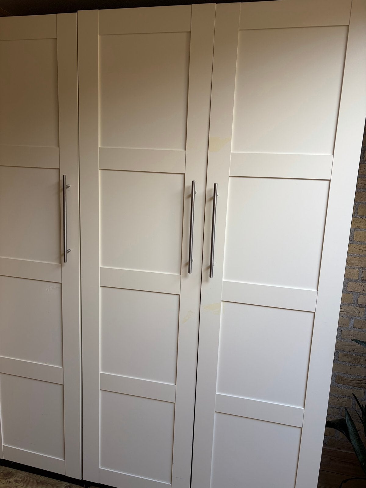 Witte ikea kledingkast met planken en hangruimte, Gebruikt, 100 tot 150 cm, 200 cm of meer, Ophalen of Verzenden