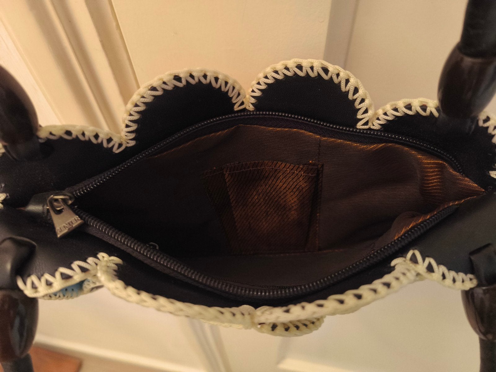 :Uniek vintage boho leren handtasje – Patchwork gehaakt, Ophalen of Verzenden, Zo goed als nieuw, Overige kleuren, Handtas