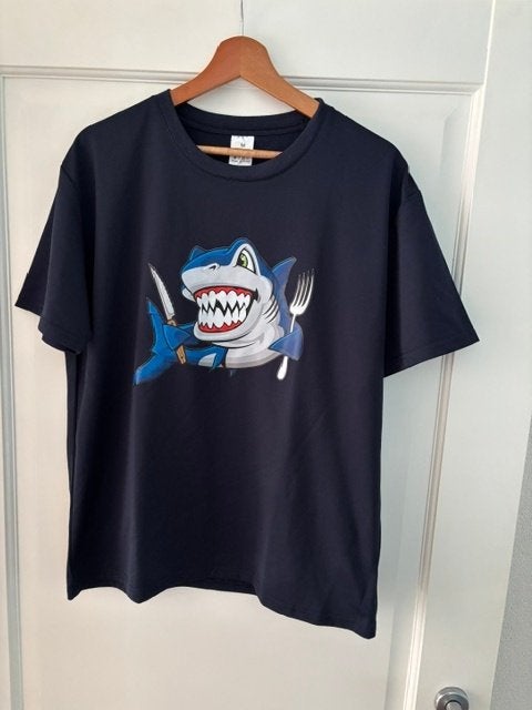 T-shirt haai, maat M, Onbekend, Ophalen of Verzenden, Zo goed als nieuw, Maat 48/50 (M)