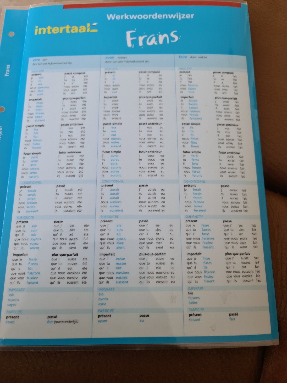 Werkwoordenwijzer Frans Intertaal (z.g.a.n.), Ophalen of Verzenden, Zo goed als nieuw, Frans, Non-fictie