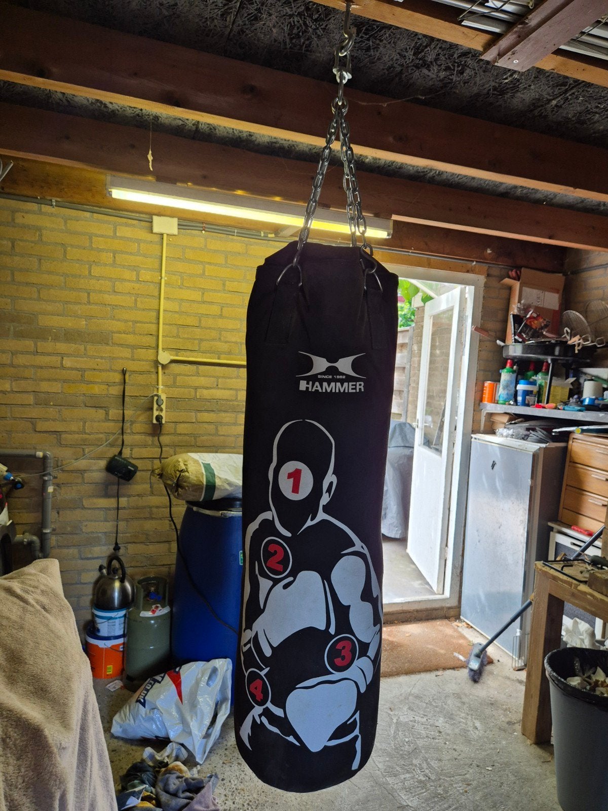 Hammer bokszak met ketting, Ophalen, Gebruikt, Bokszak