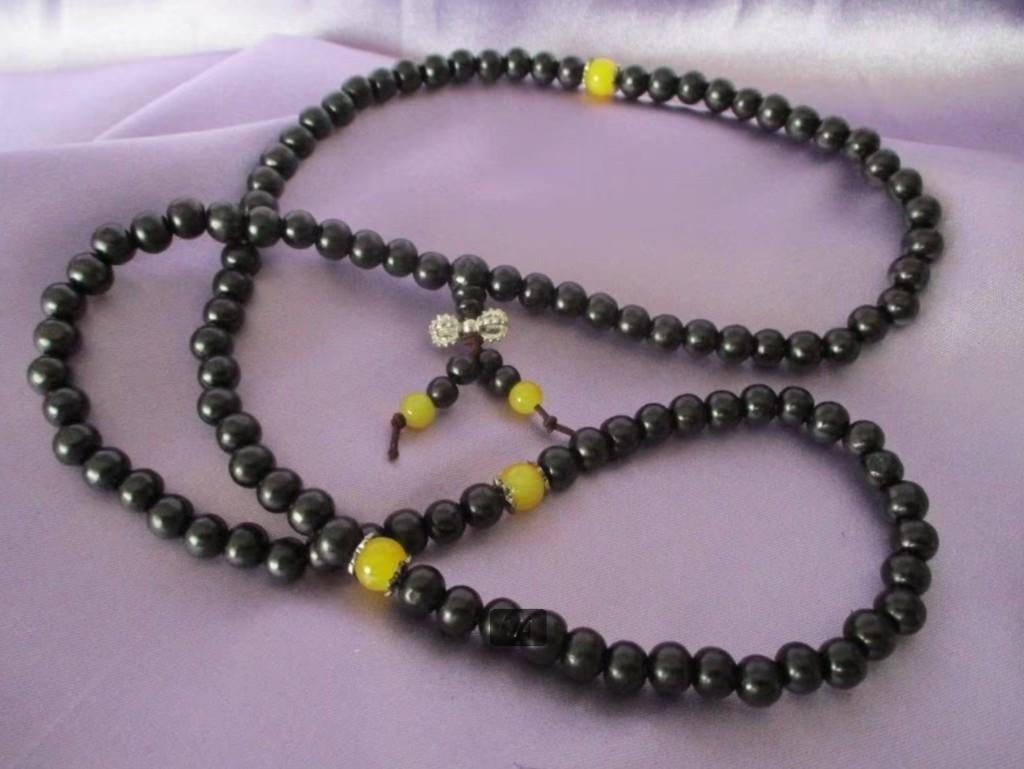 Boeddhistische Meditatie Mala, sandalwood met dorje, Verzenden, Zwart, Nieuw, Overige materialen